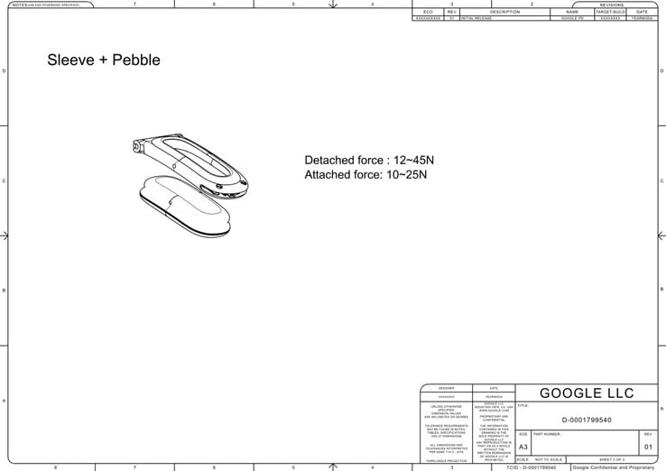 Google Fitbit Air 2D CAD дизайн.