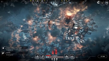 Изображение, демонстрирующее эпизод игрового процесса из игры «Frostpunk».