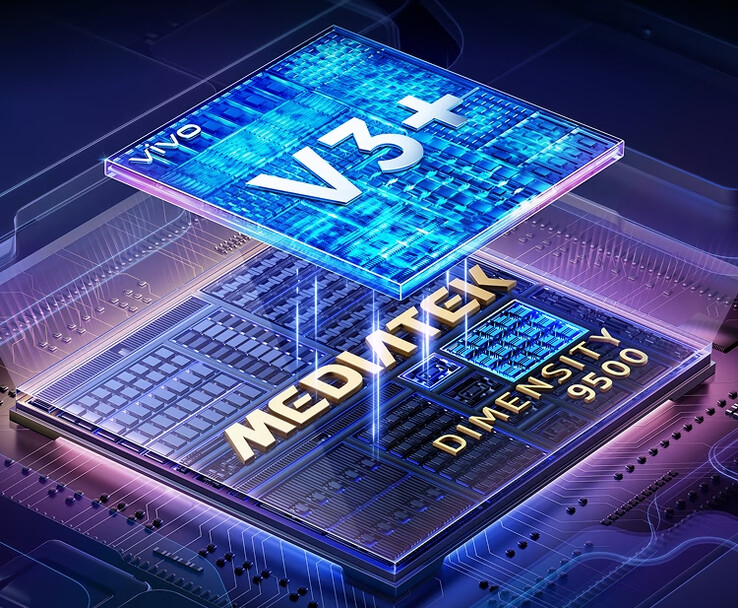Модели Vivo X300 и X300 Pro сочетают в себе чипсет Dimensity 9500 от MediaTek с чипсетом V3+ собственной разработки Vivo. (Источник изображения: Vivo)