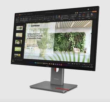 Вид спереди монитора Lenovo P27UL OLED.