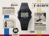 Новые часы Casio модели F-B100W сочетают в себе Bluetooth и функцию подсчёта шагов с классическим дизайном модели F-91W