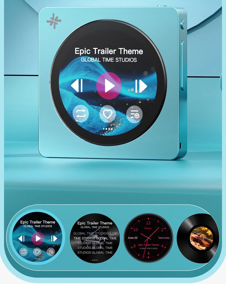 1,8-дюймовый круглый сенсорный экран Fiio Snowsky Disc DAP поддерживает различные скины.