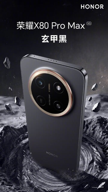 Honor X80 Pro Max в цвете «Мистический черный».