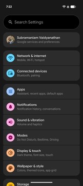 Страница настроек