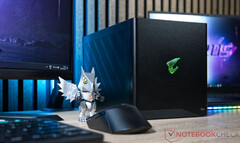 Gigabyte Aorus RTX 5090 AI Box уже доступен по цене $2999,99. На снимке: eGPU с интерфейсом Thunderbolt 5. (Источник изображения: Sebastian Bade / Notebookcheck)
