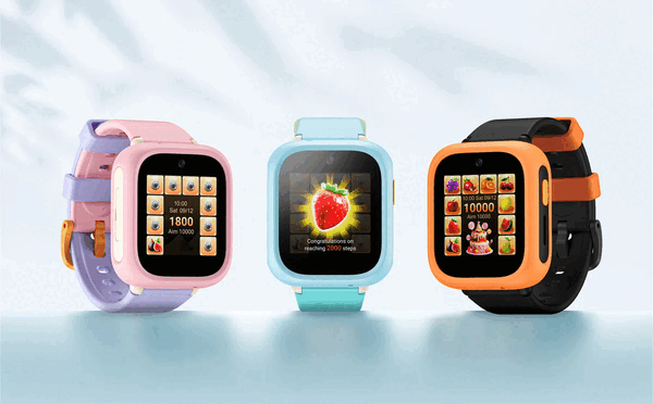 Детские часы TCL Kids Watch K5 доступны в цветах «Розовый рассвет», «Небесно-голубой» и «Оранжевый метеорит».