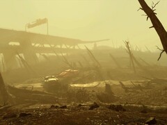 Изображение из игры Fallout 4, показывающее пустынный пейзаж. (Источник изображения: Steam)