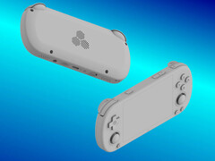 Предполагаемый дизайн TrimUI Smart Pro S со встроенным вентилятором для размещения более мощного чипсета (Источник изображения: via Baidu - edited)