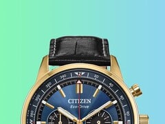 Новый гоночный хронограф Citizen сочетает синий циферблат с корпусом золотистого оттенка.