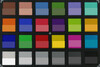 ColorChecker: исходный цвет представлен в нижней части каждого блока