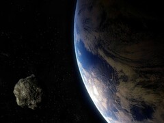 Иллюстрация художника, изображающая астероид и Землю. (Источник изображения: Batman111 - Pixabay)