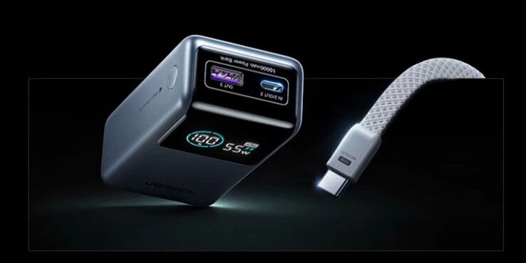 Банк питания Ugreen 55W Power Bank со встроенным кабелем быстрой зарядки. (Источник изображения: Ugreen)