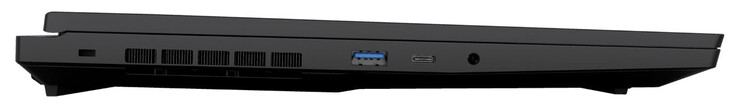 Левая сторона: Слот для замка кабеля, USB 3.2 Gen 1 (USB-A), USB 3.2 Gen 1 (USB-C), аудиокомбо