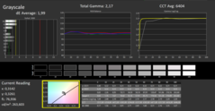 Calman ColorChecker: режим DisplayP3 - greyscale