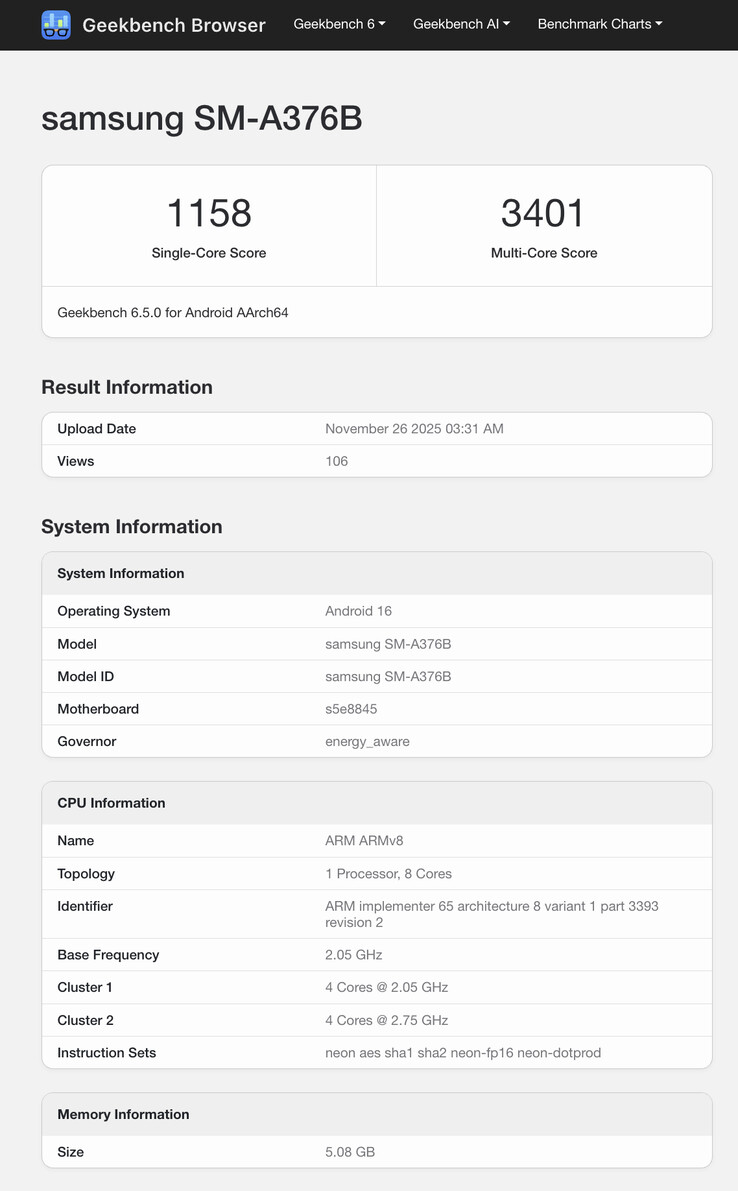 (Источник изображения: Geekbench)