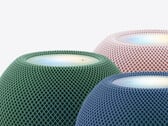 HomePod mini 2 в трёх из пяти расцветок, доступных на старте продаж.