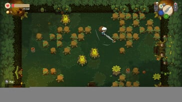 На изображении: скриншот игрового процесса из игры «Moonlighter».