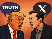 Трамп и Маск теперь клевещут друг на друга в своих социальных сетях. (Источник изображения: AI generated)