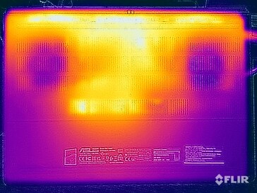 Тест на напряжение при поверхностных температурах (внизу)
