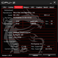 Версия BIOS у MSI GE76 Raider 10UH