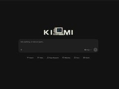 Главный экран веб-интерфейса Kimi с полем ввода и логотипом K3