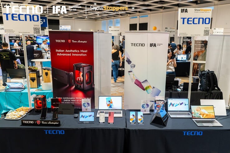 Компания Tecno демонстрирует свои новейшие устройства на выставке IFA ShowStoppers 2026