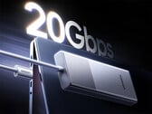 Версия корпуса для SSD с пропускной способностью 10 Гбит/с стоит $29.99. На изображении: рекламное фото, подчеркивающее скорость передачи данных 20 Гбит/с у другой модели.