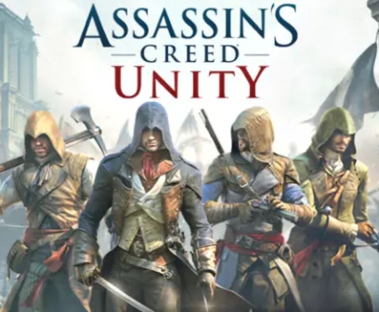 Официальная иллюстрация Assassin's Creed Unity, на которой изображен Арно Дориан с другими ассасинами.