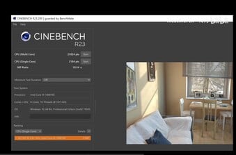 Модель 14901KE прошла тестирование с помощью Cinebench R23