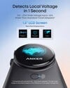 Просочившееся маркетинговое изображение адаптера Anker Nano Travel Adapter (4-в-1, 100 Вт, Smart Display)