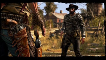 Изображение, на котором запечатлена дуэль в игре «Call of Juarez: Gunslinger».