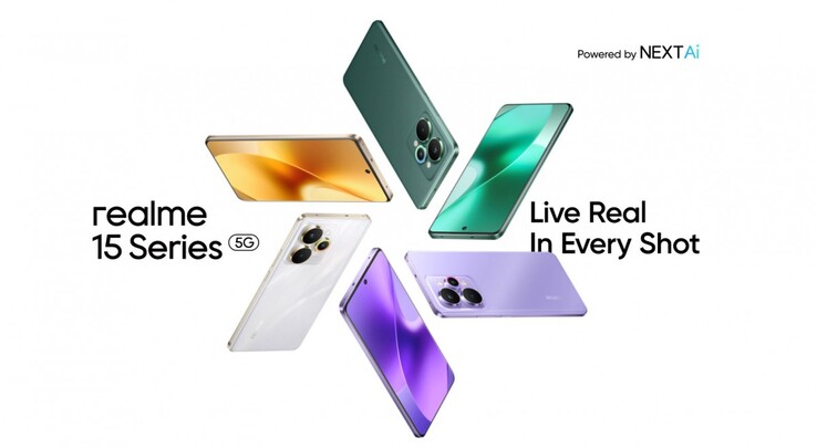 Модель Realme 15 Pro выпускается в цветах "струящееся серебро", "бархатный зеленый" и "шелковый фиолетовый" (Источник изображения: Realme)