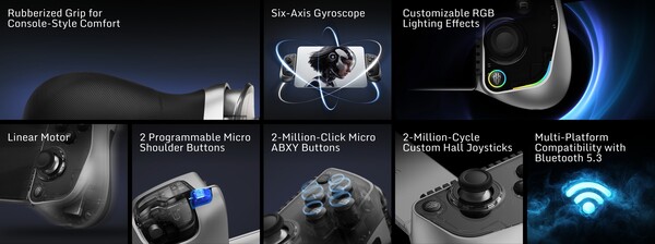 Основные характеристики геймпада RedMagic Shadow Blade Gamepad 3. (Источник изображения: RedMagic)