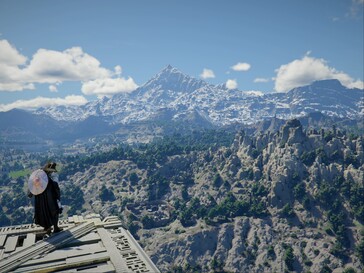 Обширный пейзаж до обновления качества дальних пейзажей