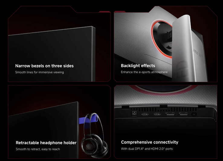 Новый миниатюрный светодиодный игровой монитор G Pro 27Qi также имеет обновленную подставку. (Источник изображения: Xiaomi)