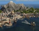 Изображение, показывающее город на острове в Anno 1800.