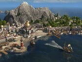Изображение, показывающее город на острове в Anno 1800.