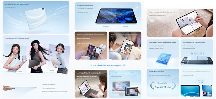 Основные характеристики Oppo Pad 6 (машинный перевод)