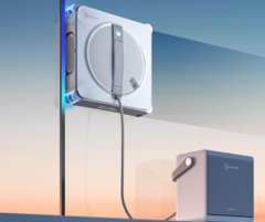 Новый робот для мытья окон Ecovacs Winbot W2S Omni (на фото) питается от аккумулятора емкостью 4 500 мАч. (Источник изображения: Ecovacs через пресс-релиз)