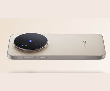Вид сзади Vivo X300, подчеркивающий его круглый модуль тройной камеры Zeiss (Источник изображения: Vivo)