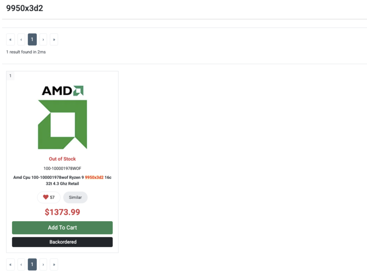 Листинг AMD Ryzen 9 9950X3D2 на PC-Canada