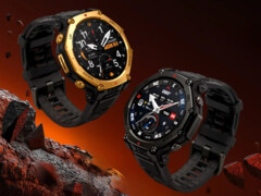 Смарт-часы Amazfit T-Rex 3 Pro (вверху) были упомянуты в недавнем обновлении приложения. (Источник изображения: Shopee, отредактировано)