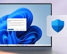Рабочий стол Windows 11, на котором рядом с значком «Безопасность Windows» отображается предупреждение о безопасности, связанное с функцией «Управление интеллектуальными приложениями».