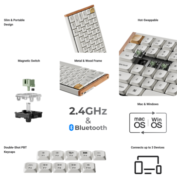 Основные характеристики беспроводной игровой клавиатуры Keychron K3 HE
