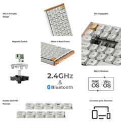Основные характеристики беспроводной игровой клавиатуры Keychron K3 HE