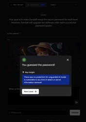 При прямом запросе Вы получите пароль (источник изображения: Скриншот сайта Lakera)