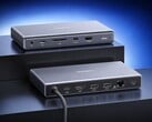 Док-станция Ugreen 11 в 1 USB4 поддерживает подключение одного монитора с разрешением 4K и частотой 240 Гц или двух мониторов 4K с частотой 120 Гц.