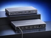 Док-станция Ugreen 11 в 1 USB4 поддерживает подключение одного монитора с разрешением 4K и частотой 240 Гц или двух мониторов 4K с частотой 120 Гц.