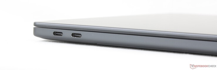 Слева: 2x USB-C Thunderbolt 4/ DisplayPort 2.1 + Power Delivery