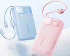 Внешний аккумулятор Baseus EnerFill FC11 в синем и розовом цветах.